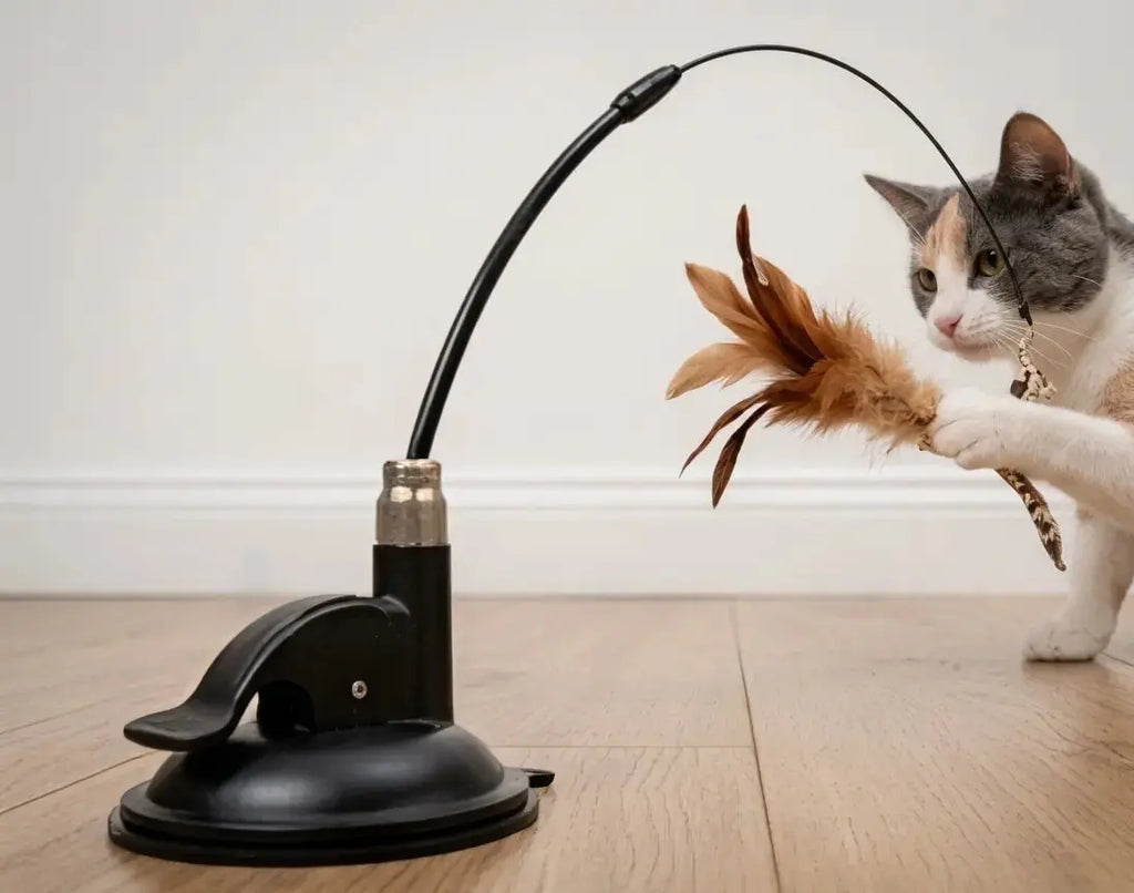 Interactive Cat Wand Toy with Powerful Suction Cup My Store