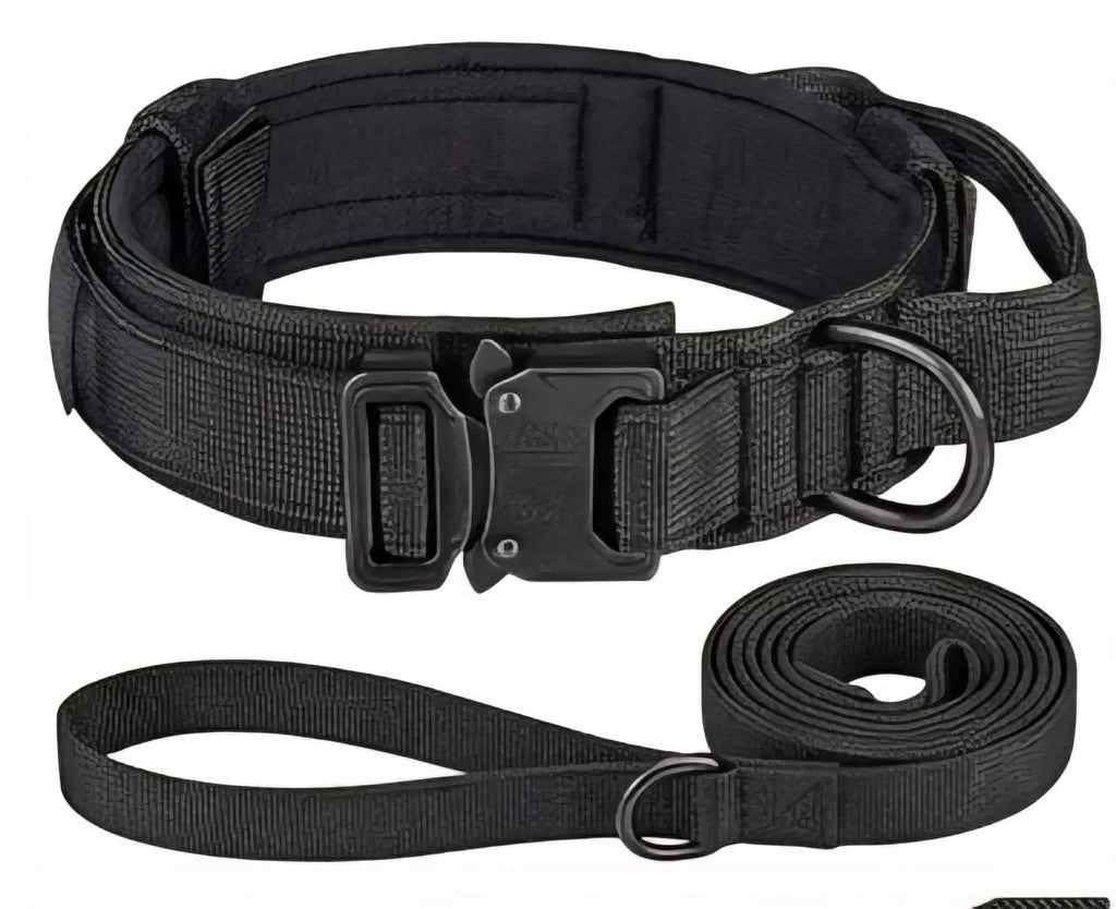 Tactical K9 Dog Collar with Control Handle & Heavy Duty Leash Set My Store
