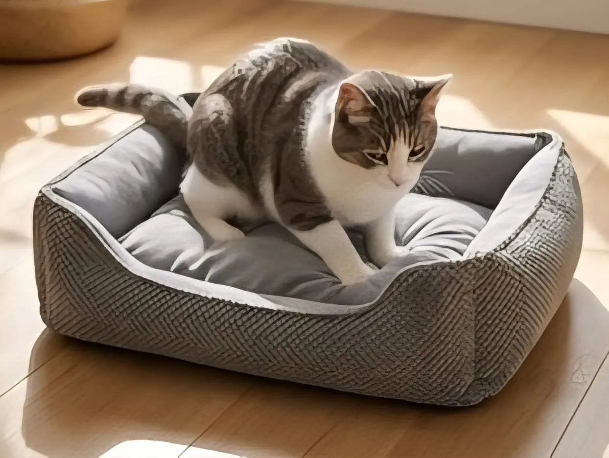 Calming Orthopedic Pet Bed – Ultra-Soft Square Bolster Kennel for Dogs & Cats My Store